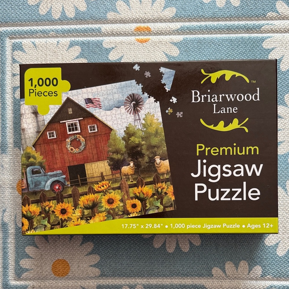 Briarwood Lane Premium Jigsaw Puzzle - Sunflower Barn (1000 Pieces)